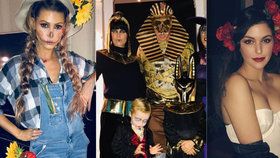 Halloween slavných: Vražedkyně Belohorcová, Herzigová jako Kleopatra po smrti