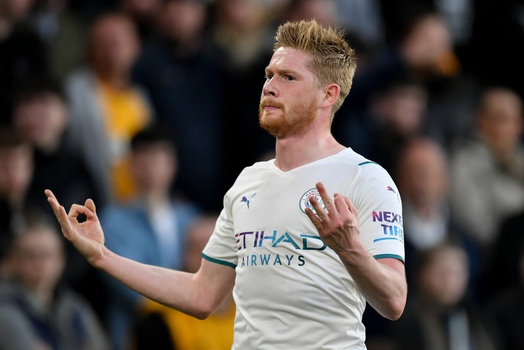 Kevin De Bruyne v utkání s Wolves napodobil oslavu Erlinga Haalanda