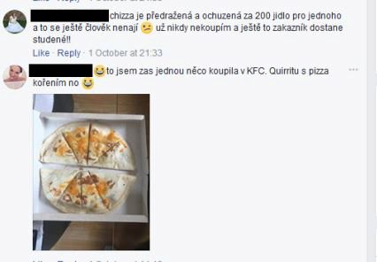 Nespokojené reakce zákazníků na FB KFC