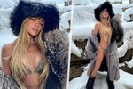 Khloé Kardashian se předváděla v luxusních biknách na sněhu.