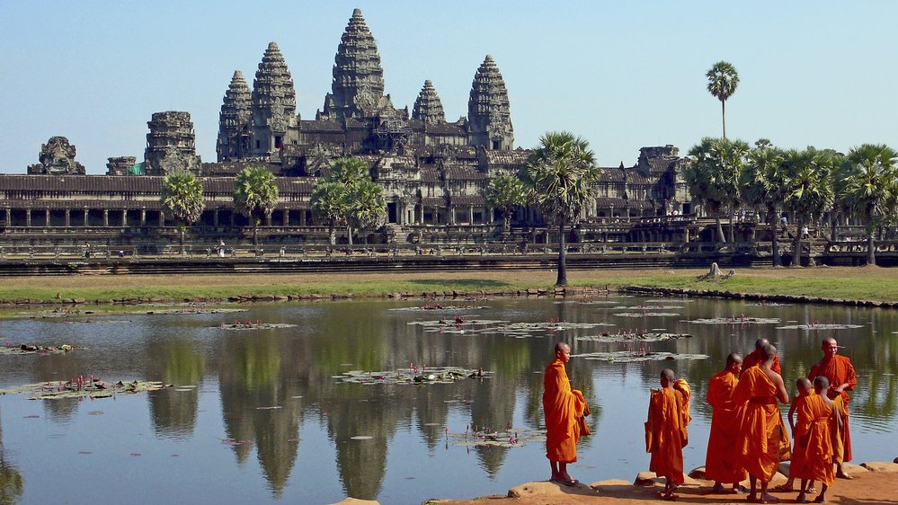 Hlavní město Khmérského království Angkor je do současnosti jednou z nejvýznamnějších turistických atrakcí Kambodži.