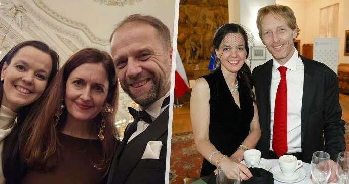 Manželka Karla Janečka se na předávání státních vyznamenání objevila v doprovodu senátora za ODS.