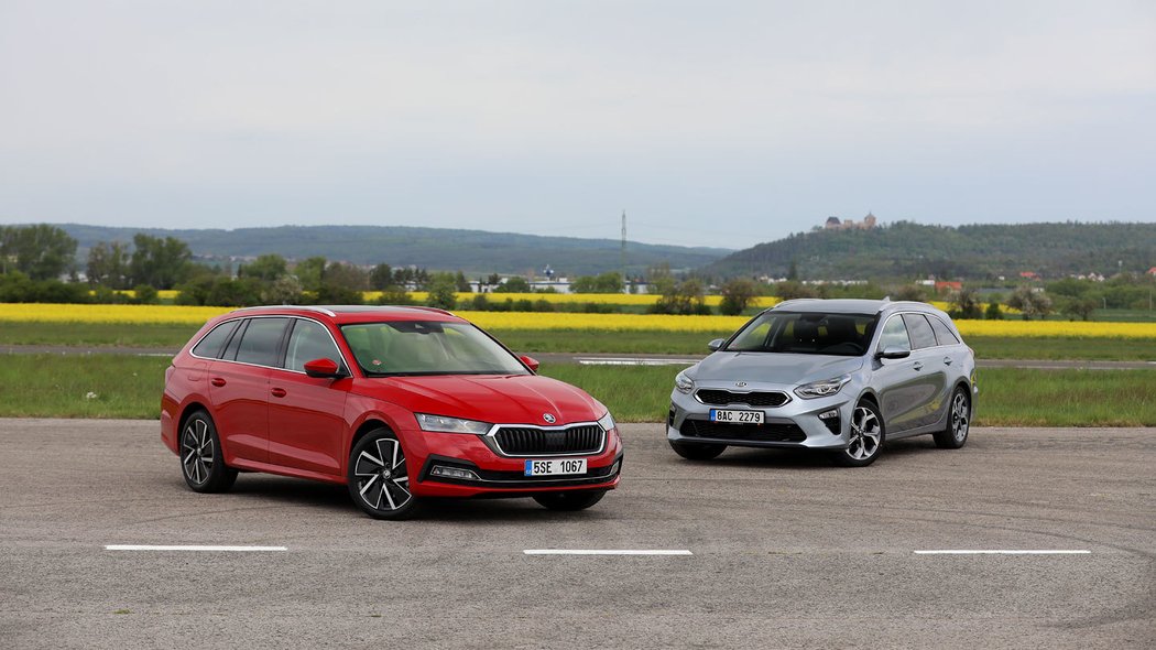 Kia Ceed SW 1.6 CRDi 7DCT vs. Škoda Octavia Combi 2.0 TDI 7DSG