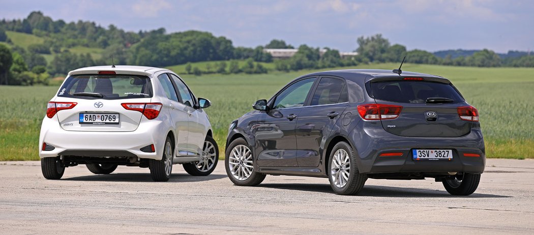 Srovnávací test Kia Rio 1.4 CVVT vs Toyota Yaris 1.5 VVT-iE