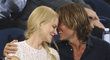 Herečka Nicole Kidman a její manžel Keith Urban sledovali zápas Kvitové i Plíškové