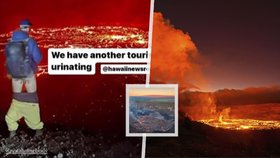 Influencer zveřejnil video, jak močí do havajského vulkánu.