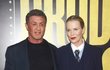 Kim Basinger a Sylvester Stallone na premiéře filmu The Grudge Match.