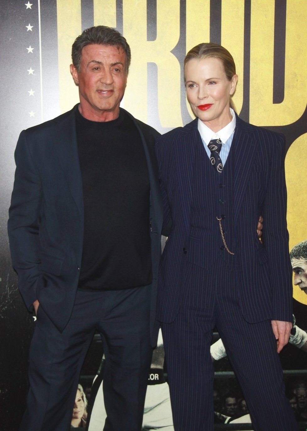 Kim Basinger a Sylvester Stallone na premiéře filmu The Grudge Match.