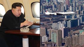 Kim Čong-un nosí svůj proslulý kabát i v letadle. Že by v něm netopili?