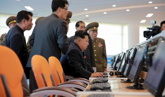 Kim-čong Un na počítači