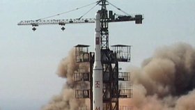 Odpálení předchozí severokorejské rakety dlouhého doletu