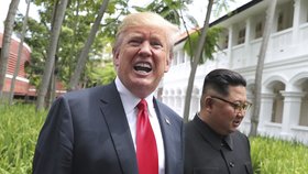 Donald Trump a Kim Čong-un se sešli v Singapuru na historickém summitu (12.6.2018)