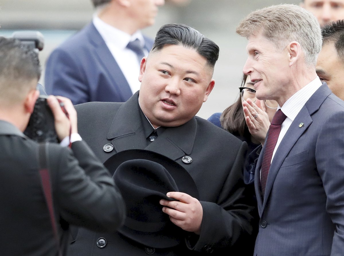 Severokorejský vůdce Kim Čong-un dorazil do Vladivostoku, (24.04.2019).