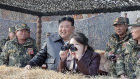 Diktátor Kim Čong-un se svojí dcerou Kim Ču-e