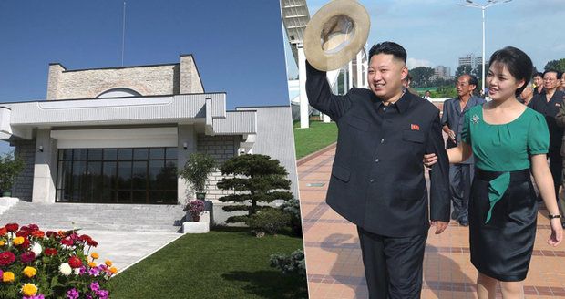 Jak bydlí diktátor Kim: Luxusní vila, okrasná zahrada, bílé sochy a černá limuzína