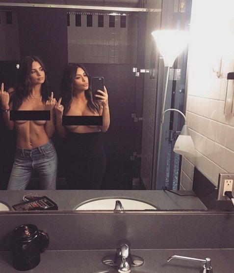 Kim Kardashian a Emily Ratajkowski