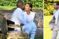 Kim Kardashian a Kanye West po stopách Amadea: Ohákli se do bílého a vyrazili na svatbu!