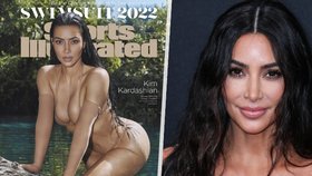 Kim Kardashian na titulce magazínu Sports Illustrated.