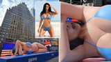 Nafukovací Kim Kardashianová pobouřila New York: To jsou teda balóny!