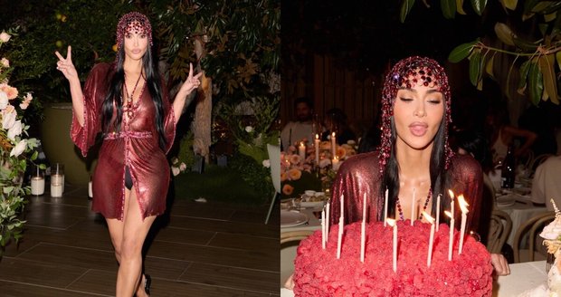Kim Kardashianová slavila ve velkém stylu.