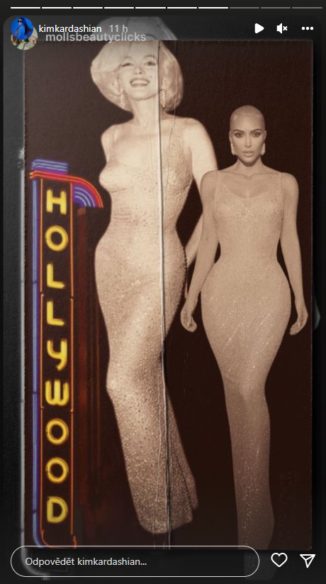 Kim Kardashian na Met Gala 2022 oblékla legendární šaty Marilyn Monroe.