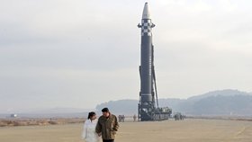 Kim Jong-un and his daughter during a North Korean missile test, 11/19/2022