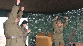 Kim Čong-Un na testu severokorejské rakety, 19. 11. 2022