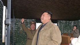 Kim Čong-Un na testu severokorejské rakety, 19. 11. 2022