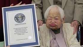 Certifikát dokazující, že Kimura byl nejstarším člověkem na světě