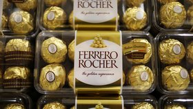 Výrobky značky Ferrero.
