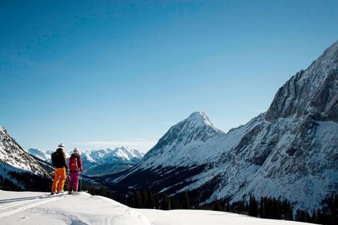 Ehrwalder Alm nabízí skvělé lyžování a fantastické výhledy