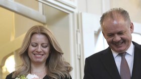 Zuzana Čaputová a její předchůdce Andrej Kiska