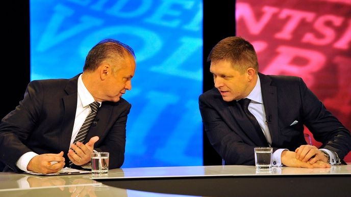 Andrej Kiska a Robert Fico