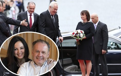 Prezidenta Kisku přivítal Miloš Zeman a manželka Ivana.