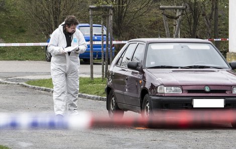 Do této škodovky se útočník ženu pokusil zatáhnout.