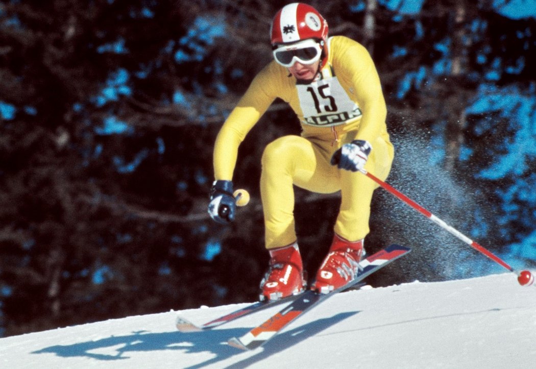 Nejslavnější chvíle. Klammer pod velkým tlakem ovládl sjezd na domácích ZOH 1976 v Innsbrucku.