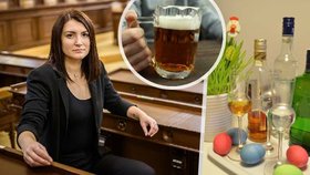 Poslanci chystají přísnější regulace u alkoholu. Vlevo Pirátka Klára Kocmanová