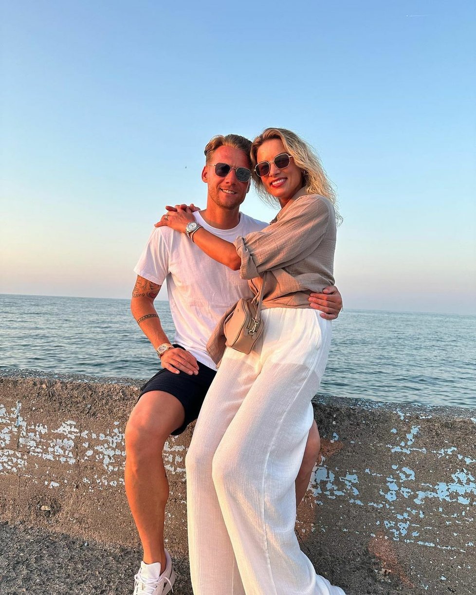 Klára Kováčová s manželem na dovolené