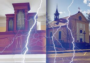 V klasicistním kostele Povýšení sv. Kříže v Kolodějích se nachází staletí staré varhany, které rozmetal kulový blesk.