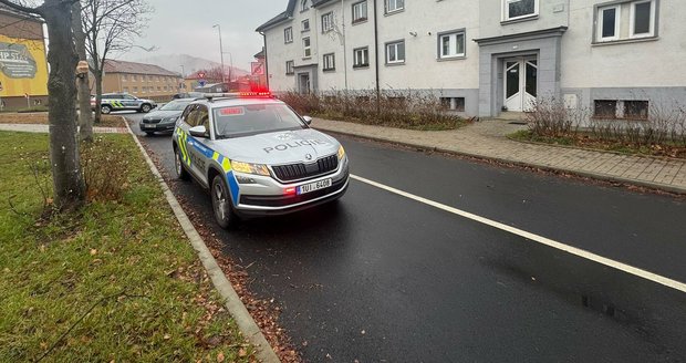Policie kvůli zbraním a munici v bytě zasahuje v ulici Boženy Němcové v Klášterci nad Ohří