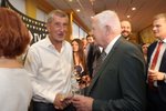 Andrej Babiš s Václavem Klausem v den finále slovenských voleb