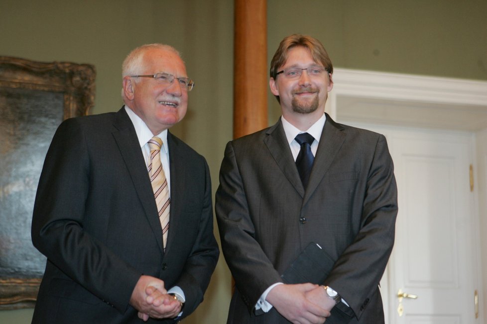 Ministr dopravy Pavel Dobeš se v roce 2011 setkal s prezidentem Václavem Klausem