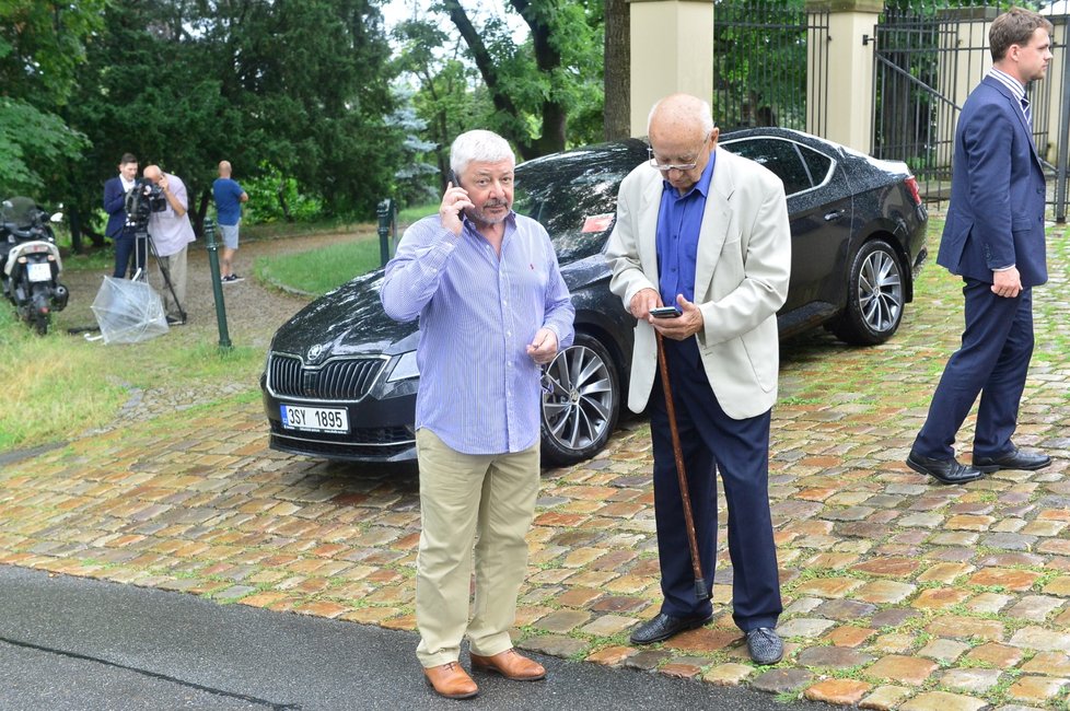 Vladimír Železný na oslavě Klausových 78. narozenin (19. 6. 2019)