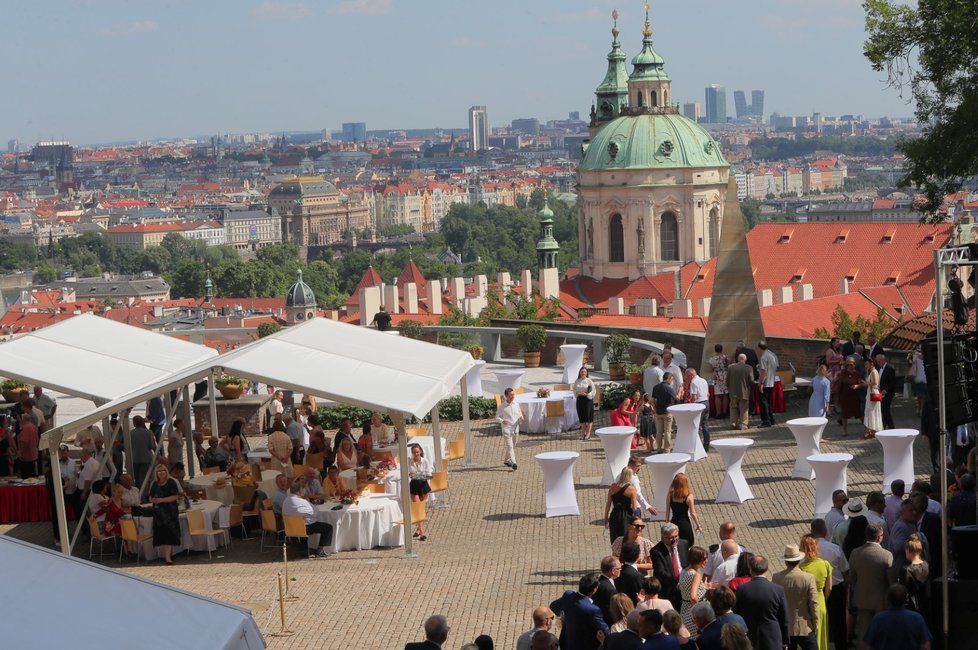 Oslava 80. narozenin exprezidenta Václava Klause na Pražském hradě (18. 6. 2021)