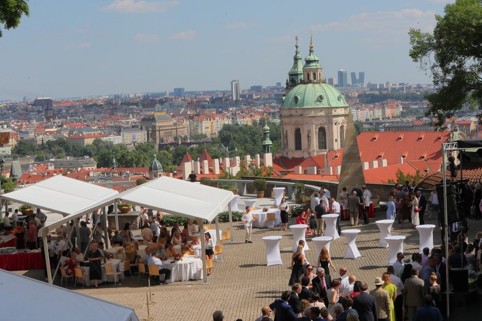 Oslava 80. narozenin exprezidenta Václava Klause na Pražském hradě (18. 6. 2021)
