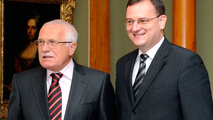 Václav Klaus a Petr Nečas