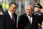 Václas Klaus a Barack Obama