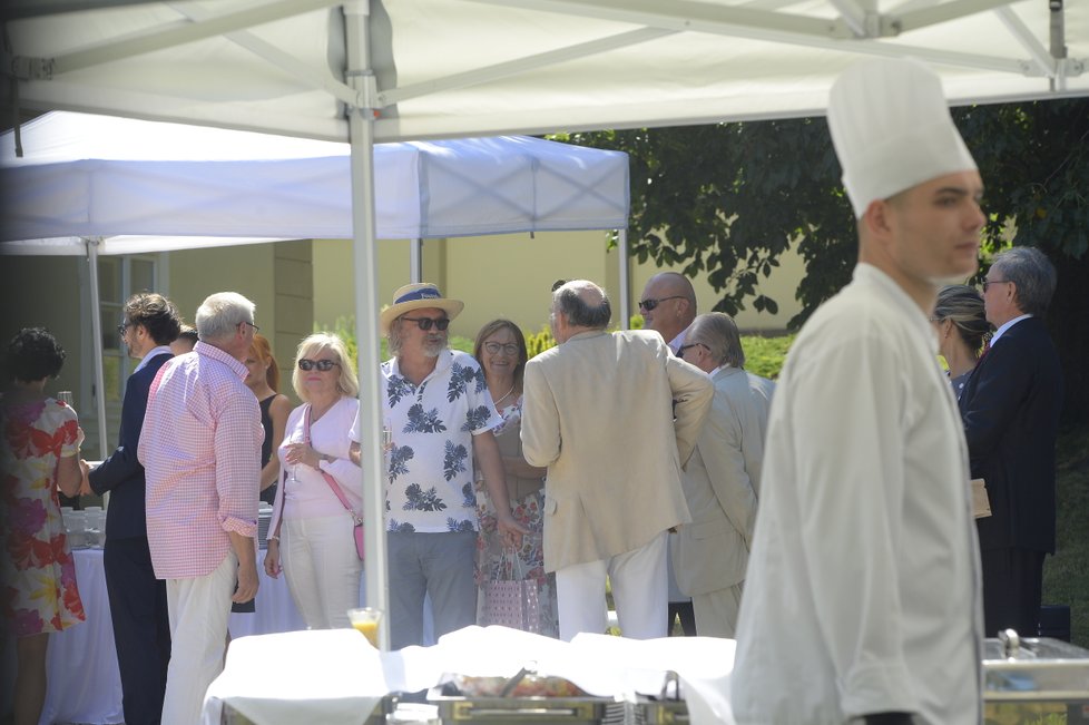 Ondřej Hejma na oslavě prezidenta Klause