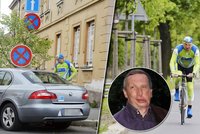 Vyfluslý cyklista Klaus junior: Parkuje na zákazu jako pirát!