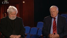 Petr Pithart a Václav Klaus v debatě na ČT